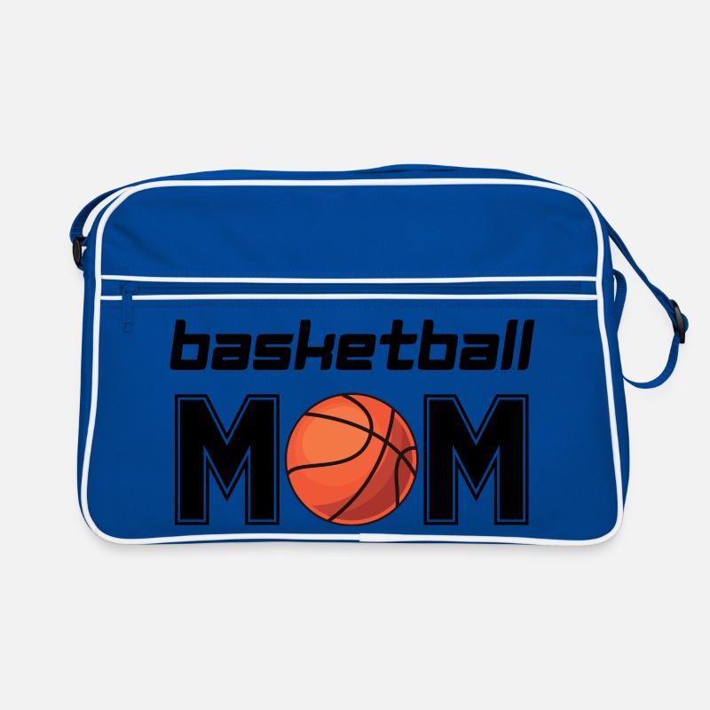 Basketball-Mom - Retro Tasche - Blau/Weiß