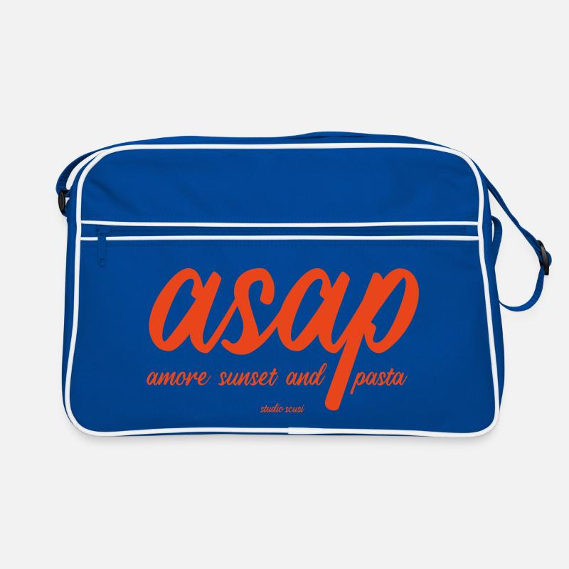 ASAP - Amore Coucher de soleil et pâtes - Sac Retro - bleu/blanc