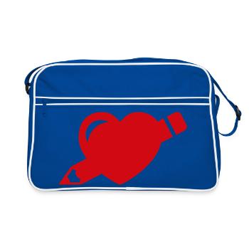 Design Love - Retro Bag - blue/white - Front