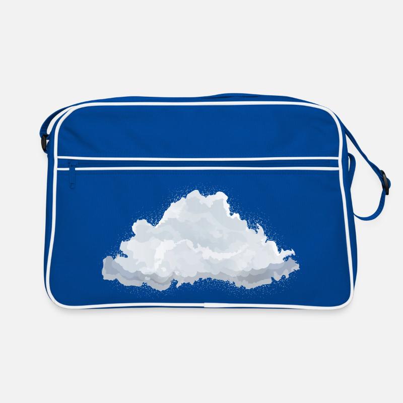 single drawn fluffy white cloud Retro Bag