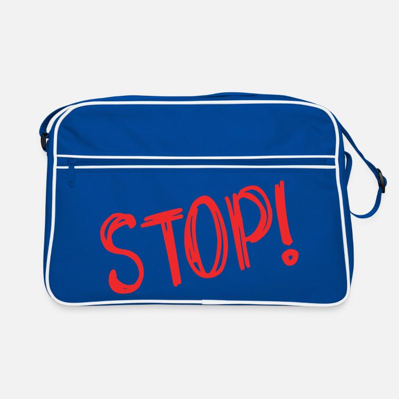STOP. HUMOR. MESSAGE. QUOTATION. PANEL. DAD Retro Bag