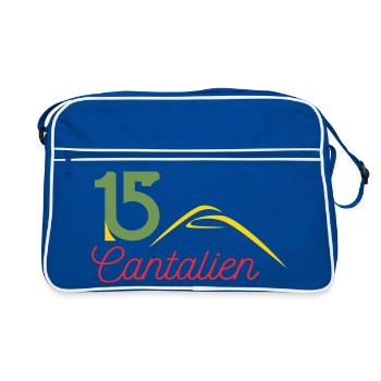 Logo 15 Cantalien  - Sac Retro - bleu/blanc - Devant
