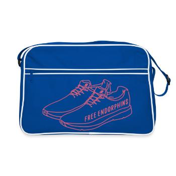 Free Endorphins – Running Motivation Design - Retro Bag - blue/white - Front