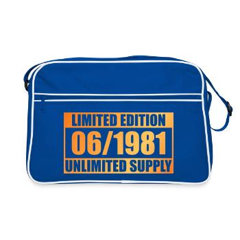 45e anniversaire Édition Limitée - ꝏ Fourniture 06/1981 - Sac Retro - bleu/blanc - Devant