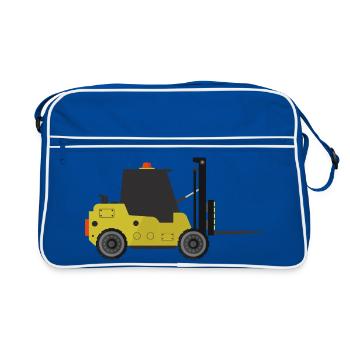 Gabelstapler - Retro Tasche - Blau/Weiß - Vorne