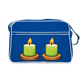 Icône des bougies - Sac Retro - bleu/blanc - Devant