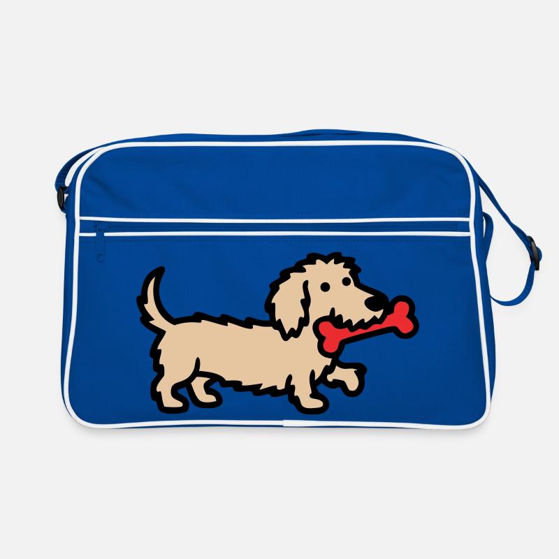 Terrier Doodle Knochen Comic Retro Tasche