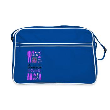 I can't, I have wreck diving. - Retro Bag - blue/white - Front
