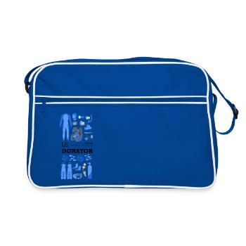 I can't, I have wreck diving. - Retro Bag - blue/white - Front