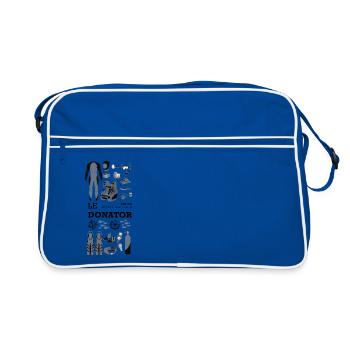 I can't, I have wreck diving. - Retro Bag - blue/white - Front