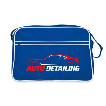 Car Sports Car Illustration - Retro Bag - blue/white - Front