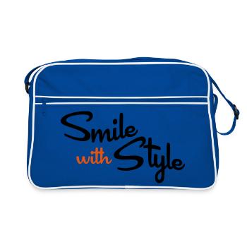 funny sayings - Retro Bag - blue/white - Front