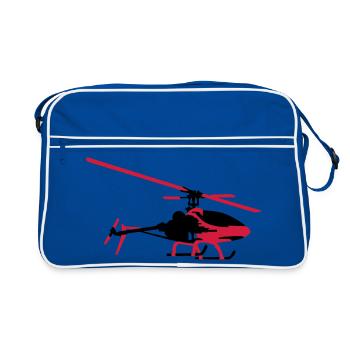 modèle d'hélicoptère - Sac Retro - bleu/blanc - Devant