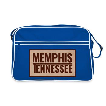 Enseigne ancienne de Memphis Tennessee - Sac Retro - bleu/blanc - Devant