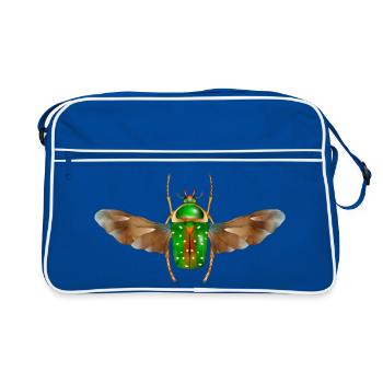 Stephanorrhina guttata-bel insecte avec des ailes - Sac Retro - bleu/blanc - Devant