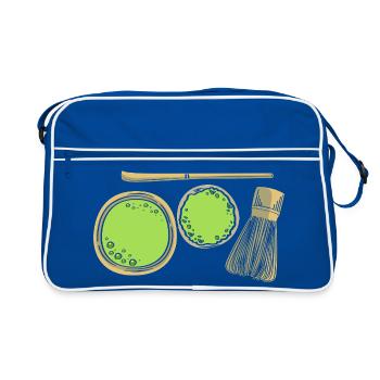 Thé matcha - Sac Retro - bleu/blanc - Devant