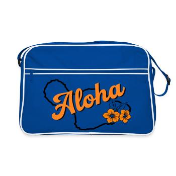 Maui Aloha, Chemise de l’Île Tropicale - Sac Retro - bleu/blanc - Devant