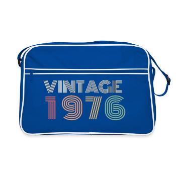 Néon Rétro 80 Ans Octogénaire Anniversaire 1946 - Sac Retro - bleu/blanc - Devant