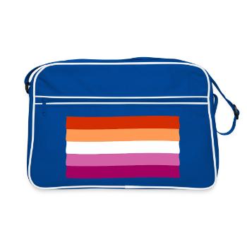 Lesben Pride Flagge - Retro Tasche - Blau/Weiß - Vorne