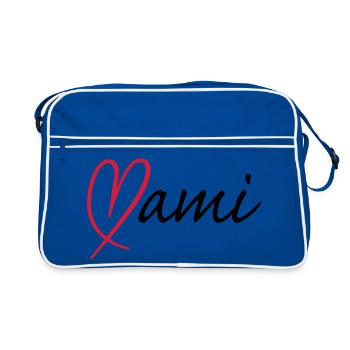 Mami Herz | Heart - Sac Retro - bleu/blanc - Devant