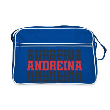 Andreina t-shirt t-shirt gift stacked text - Retro Bag - blue/white - Front