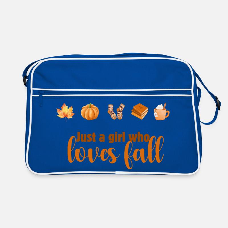 Herbstliebendes Mädchen Design, Fall Vibes Retro Tasche
