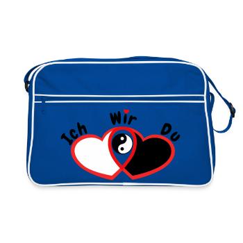 Love Couple Relationship Love - Retro Bag - blue/white - Front