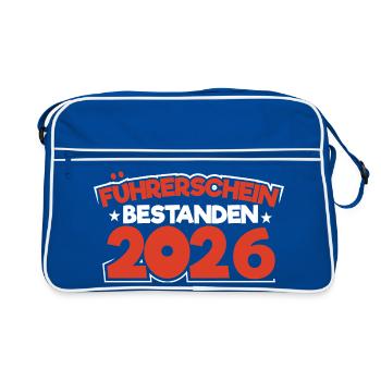 Driving License 2026 Driving Test Driving License Test - Retro Bag - blue/white - Front