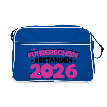 Driving License 2026 Driving Test Driving License Test - Retro Bag - blue/white - Front