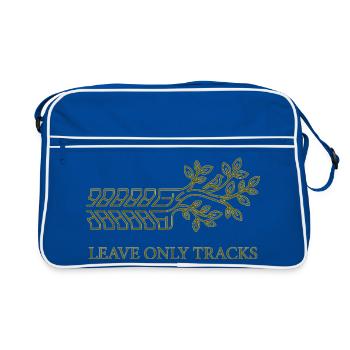 Art de la bande de rodée de pneu arbre Leave Only Tracks - Sac Retro - bleu/blanc - Devant