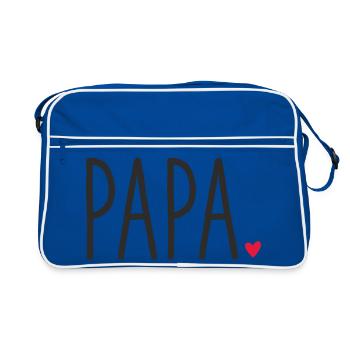 ❤️ Dad – Loving Text Design - Retro Bag - blue/white - Front