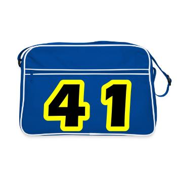 41 Number symbol - Retro Bag - blue/white - Front