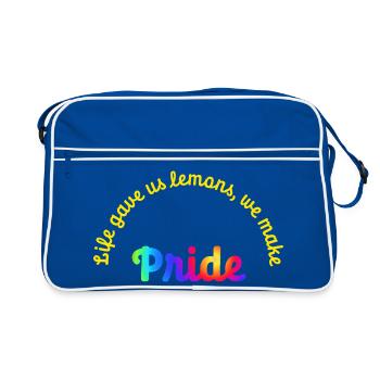 La vie nous a donné des citrons, nous faisons de la fierté - Sac Retro - bleu/blanc - Devant