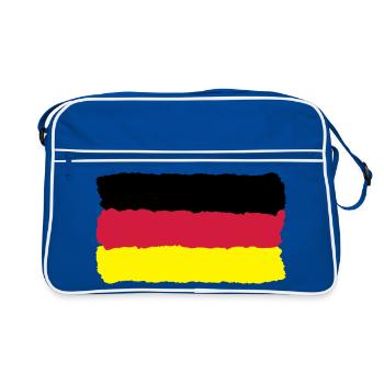 or rouge noir Allemagne flag Allemagne - Sac Retro - bleu/blanc - Devant