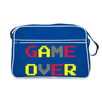 Game Over / Geek / Gaming / Gamer / Gamer / Player - Sac Retro - bleu/blanc - Devant