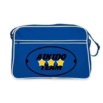 Aikido-Team - Retro Tasche - Blau/Weiß - Vorne