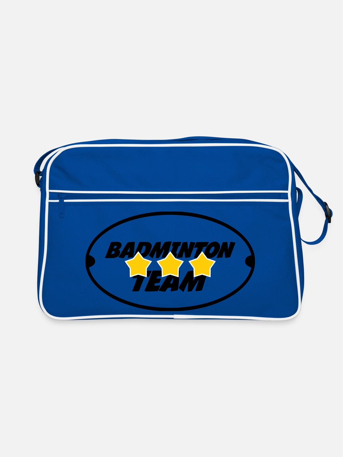 Equipe de Badminton - Sac Retro - bleu/blanc - Devant