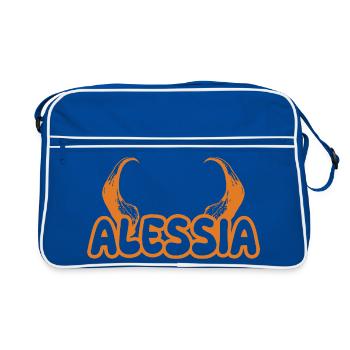 Cadeau pour Alessia - Sac Retro - bleu/blanc - Devant