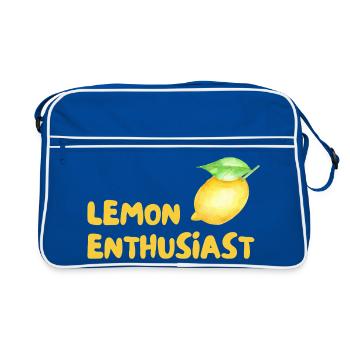 Amateur d’agrumes Passionné de citrons - Sac Retro - bleu/blanc - Devant