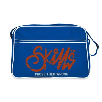 Skills Prove Them Wrong Retro Streetwear - Retro Tasche - Blau/Weiß - Vorne