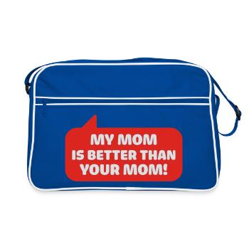 ma mère est meilleure que votre maman - Sac Retro - bleu/blanc - Devant