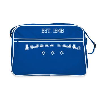 ISRAEL-white - Retro Tasche - Blau/Weiß - Vorne