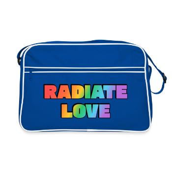 Radiate Love Rainbow - Retro Bag - blue/white - Front