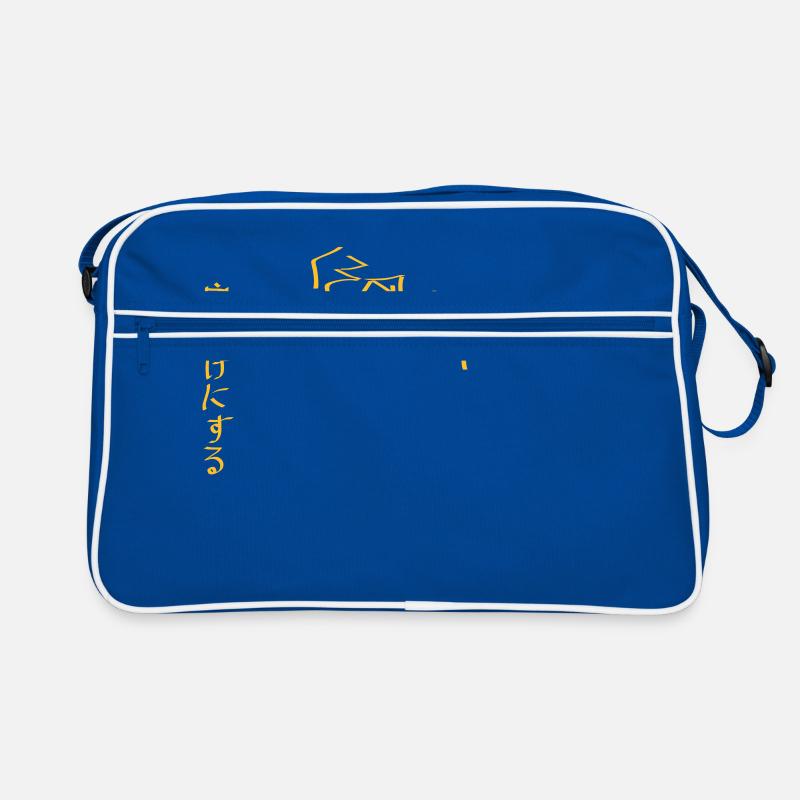 Japanisch *%$"%*$§ - Retro Tasche - Blau/Weiß