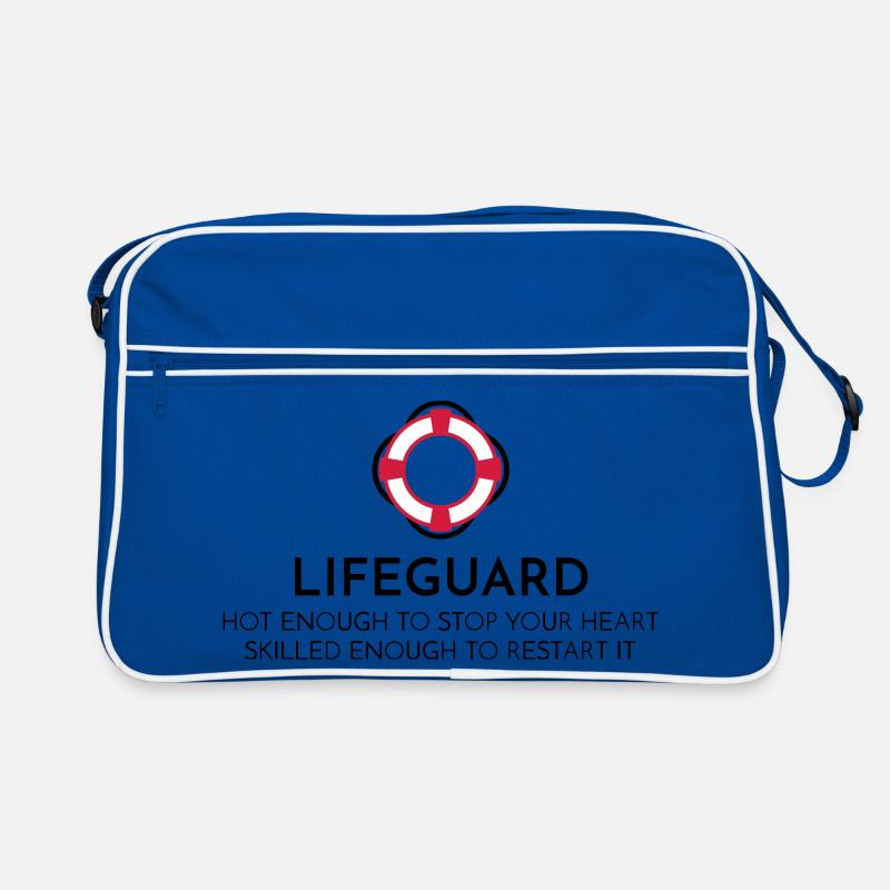 Bademeister - Retro Tasche - Blau/Weiß