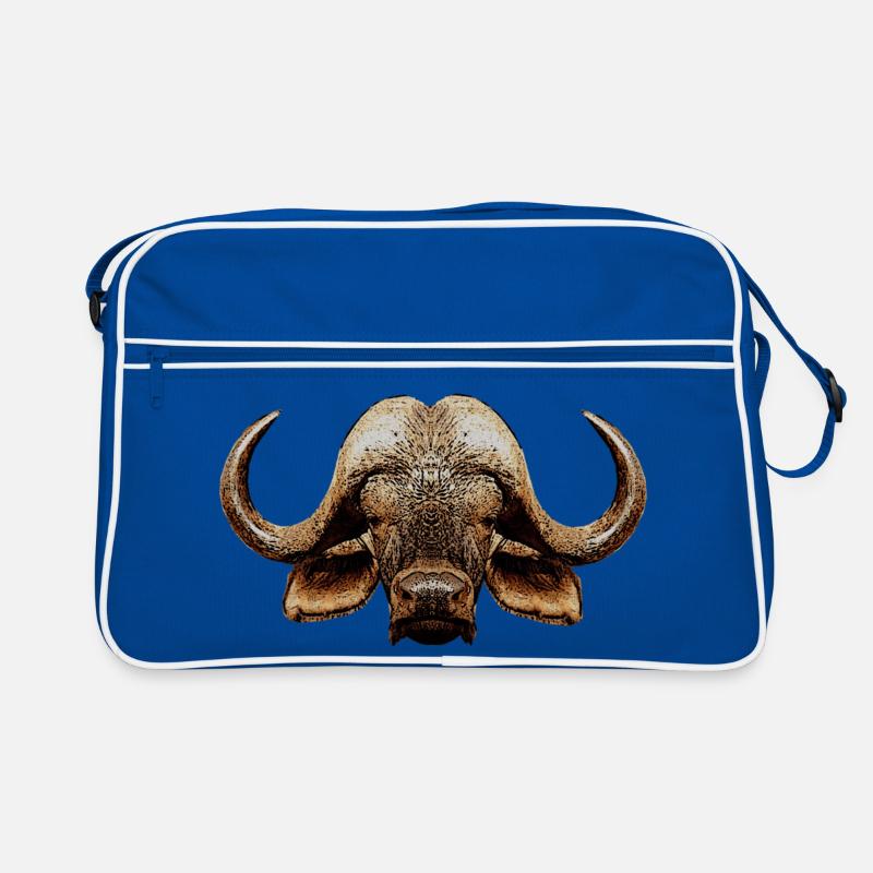 big 5, afrikanisches wildrind Retro Tasche