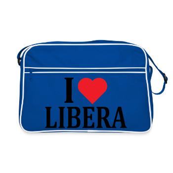 name t-shirt I love Free t-shirt gift idea - Retro Bag - blue/white - Front