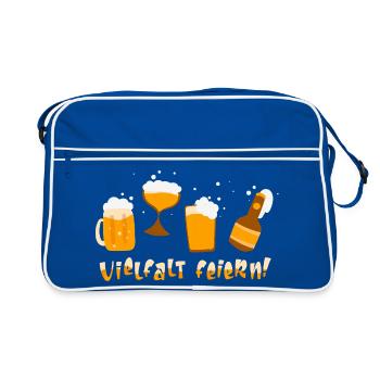 Amateurs de bière Dicton de bière Buveurs de bière Alcool - Sac Retro - bleu/blanc - Devant
