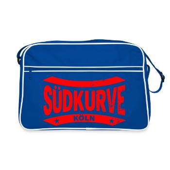 Sweat à capuche Cologne Stadium South Curve en rouge, Pride & Heart - Sac Retro - bleu/blanc - Devant