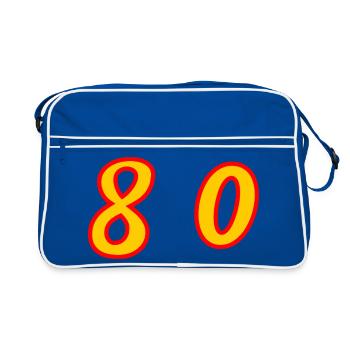 80. 80 YEARS. 80th ANNIVERSARY. 80 YEARS ANNIVERSARY. - Retro Bag - blue/white - Front
